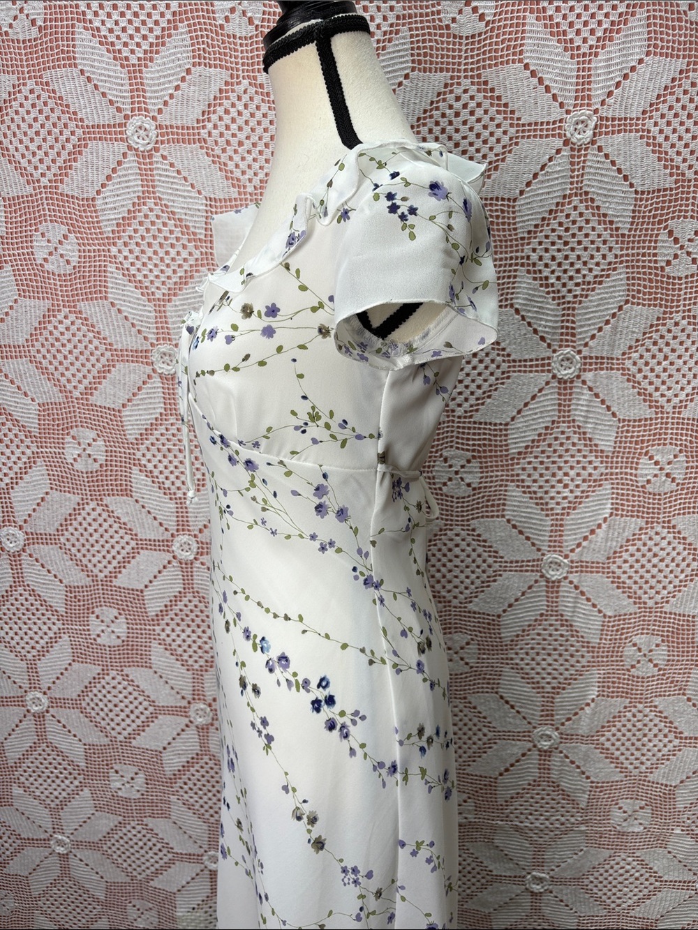 Just Choon Floral Ruffle Midi Dress Size 5 - Picture 6 of 11